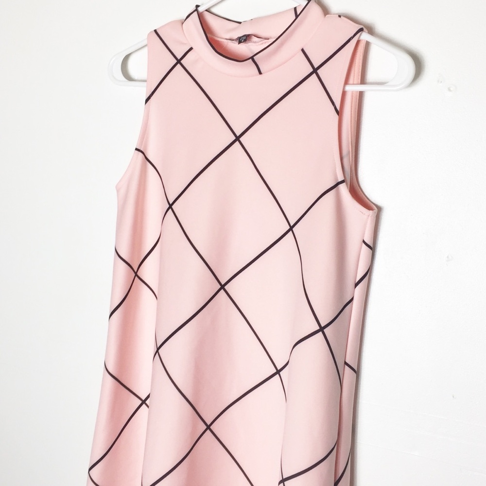 Tiana B. Pink Black Sleeveless Mini Dress C3 - Picture 3 of 7